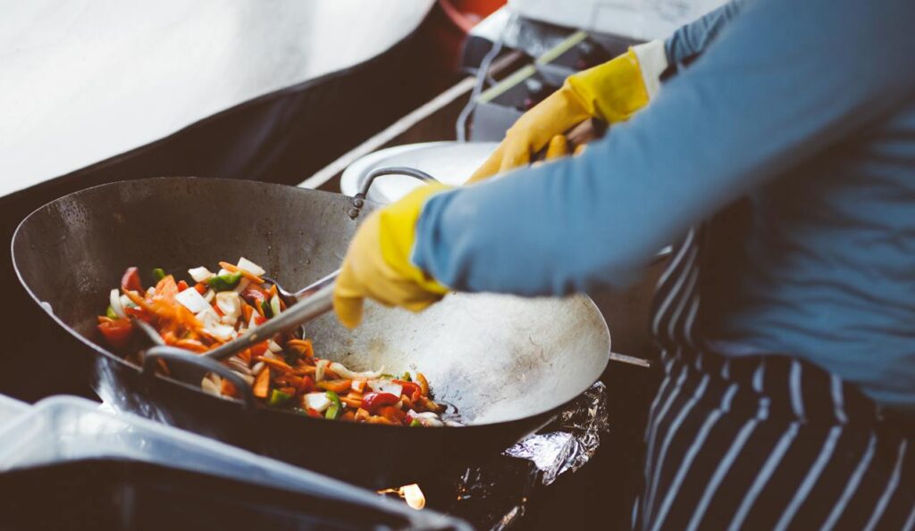 cooking enchiladas